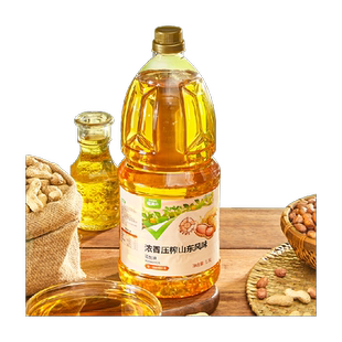 猫超臻选压榨一级花生油1.8L/桶物理压榨冷榨食用油健康家用炒菜