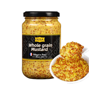 法国进口欧萨整粒芥末籽酱沙拉炸鸡蘸酱法式黄芥末酱家用卷饼酱