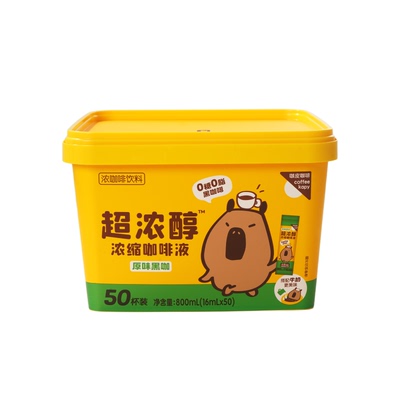 永璞咖皮超浓醇浓缩咖啡液速溶美式拿铁16ml*50条原味黑咖0糖0脂