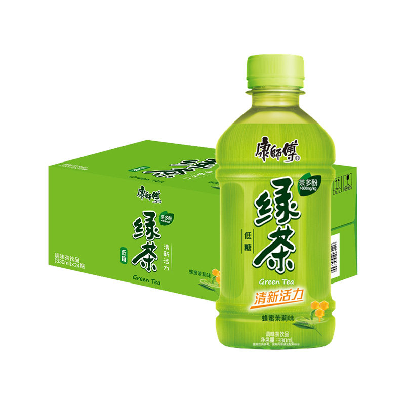 康师傅绿茶蜂蜜茉莉味330mL*24瓶整箱装易烊千玺代言图片