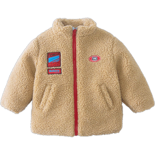 齐齐熊宝宝泰迪绒外套加厚2022新款童装男童冬装夹棉儿童保暖上衣