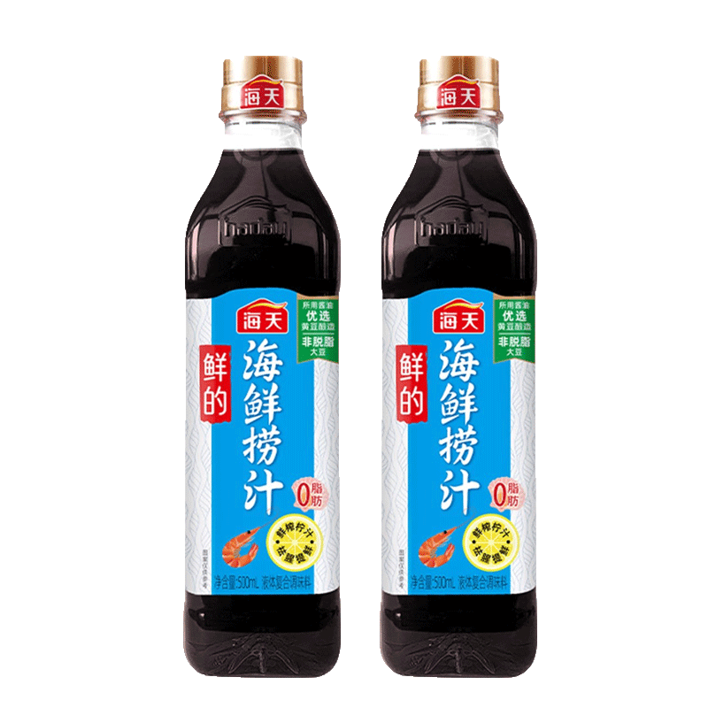 海天海鲜捞汁祛腥提鲜500ml*2瓶
