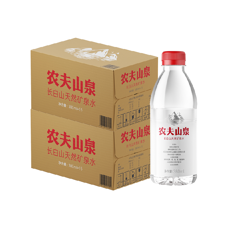 农夫山泉天然矿泉水380ml*15*2箱