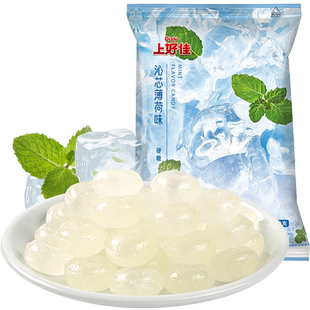 上好佳薄荷硬糖500g×1袋清新口气清凉休闲接吻糖果凑单网红零食