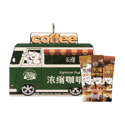永璞黑巧浓缩咖啡液变身咖啡车