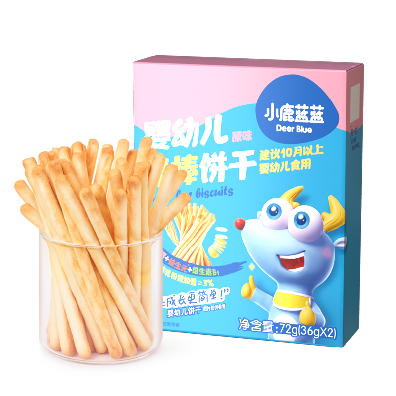 小鹿蓝蓝婴幼儿棒棒饼干宝宝零食