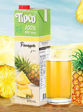 Tipco泰宝进口NFC菠萝汁970mL*1瓶100%无添加鲜榨纯果汁VC饮料