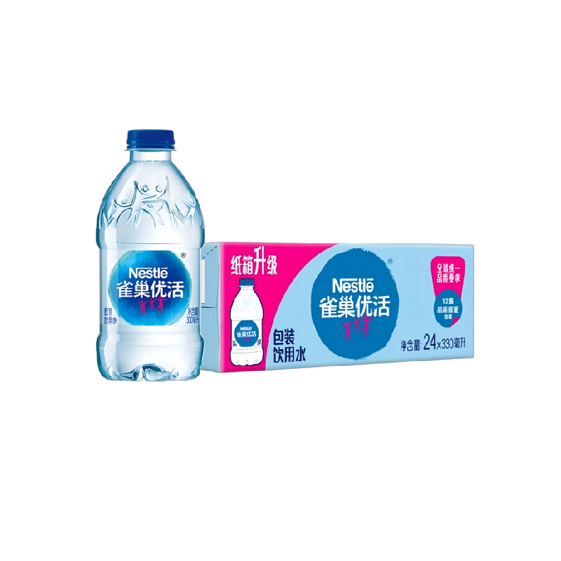 雀巢优活饮用水330ml*24瓶 整箱装