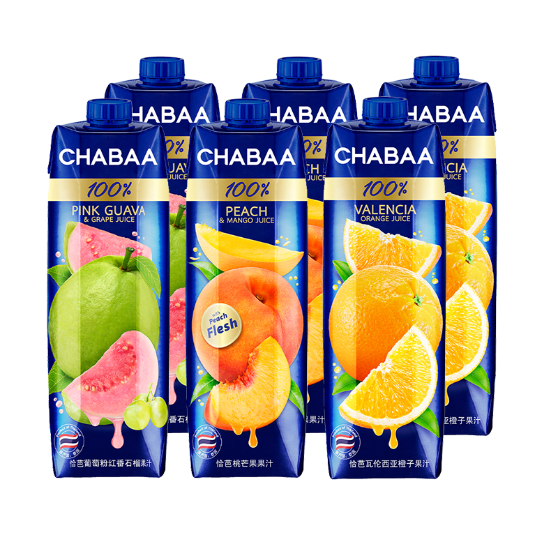 恰芭泰国进口果汁1L×6瓶