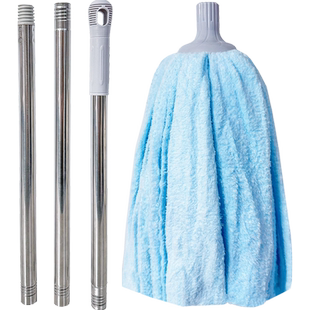 美宝琳老式拖把家用一拖净吸水拖布毛巾布条墩布替换头1把