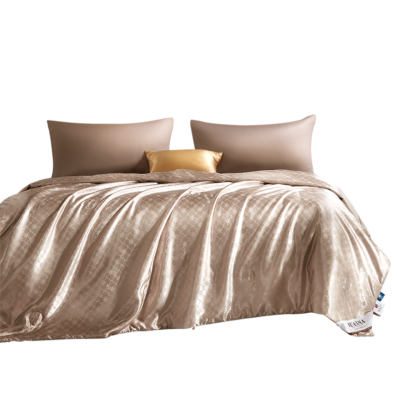 富安娜蚕丝被空调被子四季通用春秋被二合一子母被冬厚被夏凉被芯