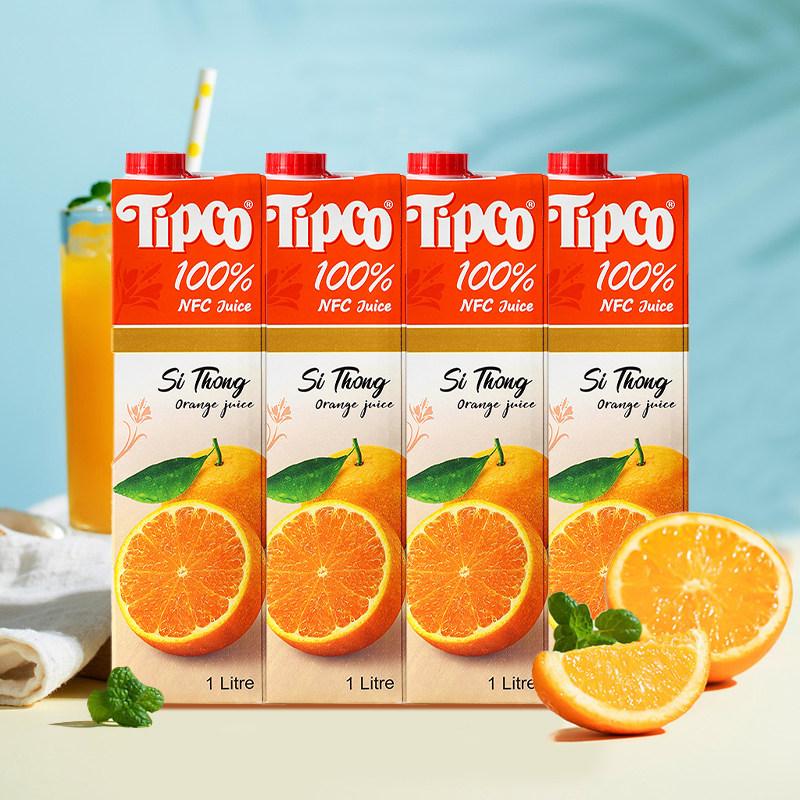 tipco泰宝泰国进口NFC橙汁1L*4盒图片