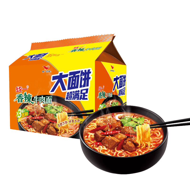 统一香辣牛肉大面饼方便面