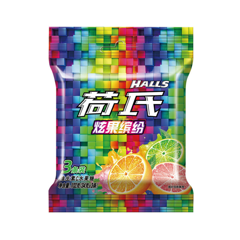 荷氏 维果c水果糖糖果硬糖(炫果缤纷) 34g*3条/袋