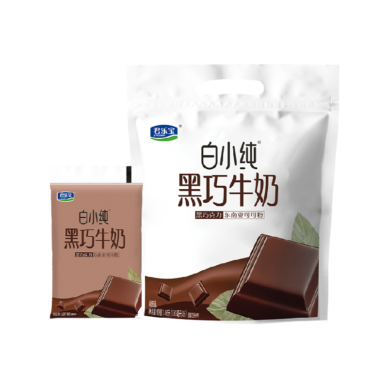 君乐宝白小纯黑巧牛奶180ml×6袋