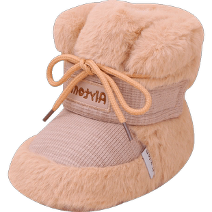 婴儿鞋子秋冬步前鞋宝宝鞋袜0-3-6月新生儿袜鞋一岁棉鞋保暖外出