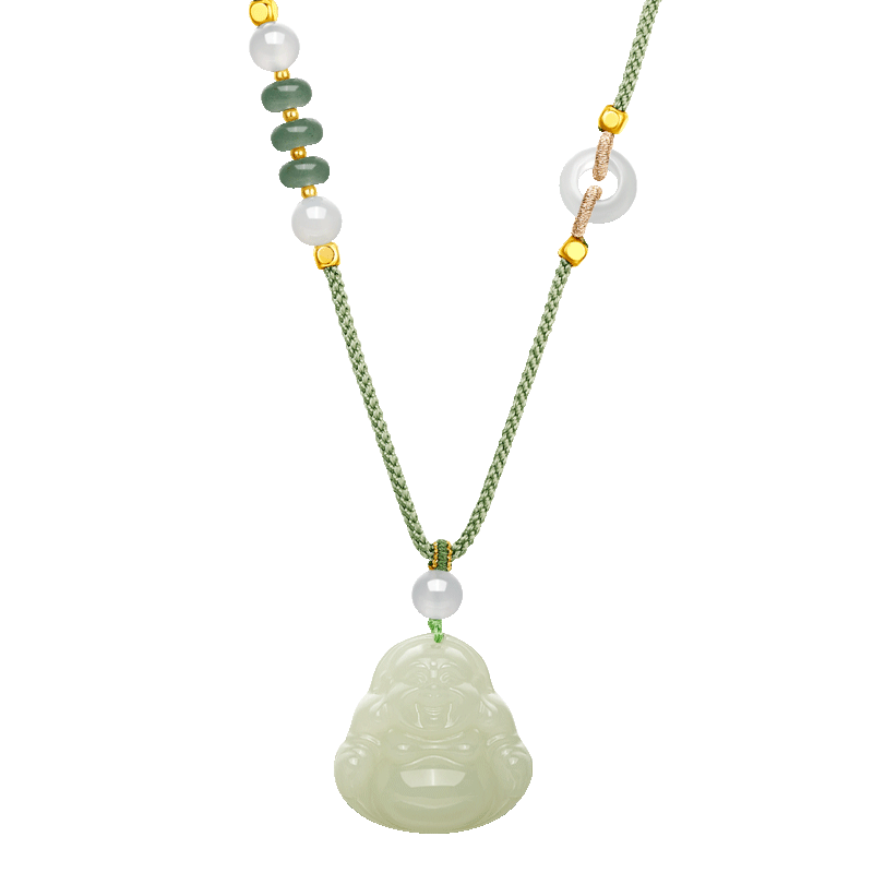 佐卡伊和田玉吊坠佛公弥勒佛礼物