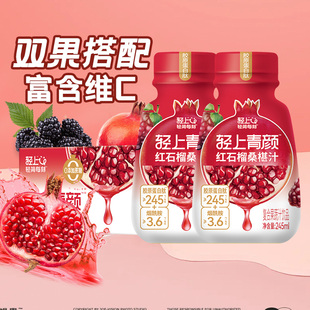 轻上青颜红石榴桑葚汁石榴汁网红果汁饮料果蔬汁整箱批特价饮品