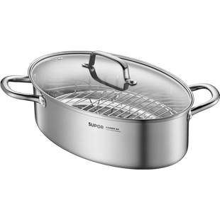 苏泊尔蒸锅家用蒸鱼神器304不锈钢清蒸锅家用椭圆蒸锅