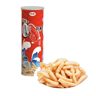 四洲原味香脆虾条桶罐装非油炸膨化食品休闲零食香港品牌