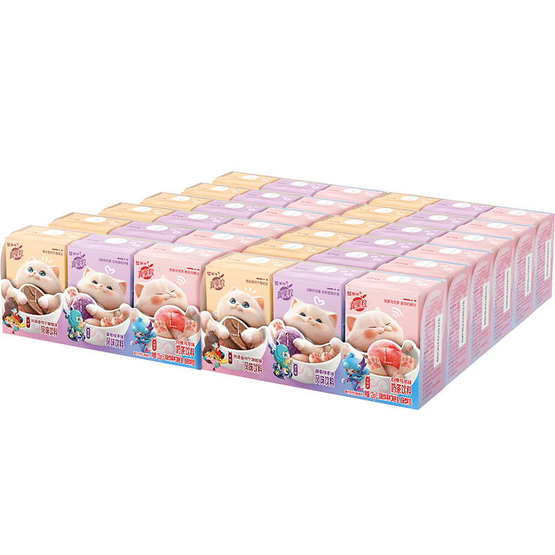 蒙牛真果粒奶一口x王者荣耀定制款乳味饮料125g×3包*12组
