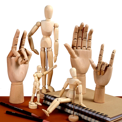 木偶人漫画木头人偶关节人手模型