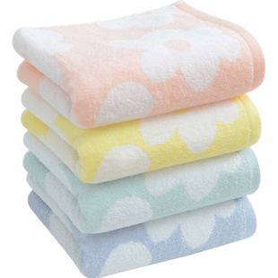 洁丽雅长绒棉花朵毛巾纯棉洗脸全棉家用吸水男女加厚面巾洗澡