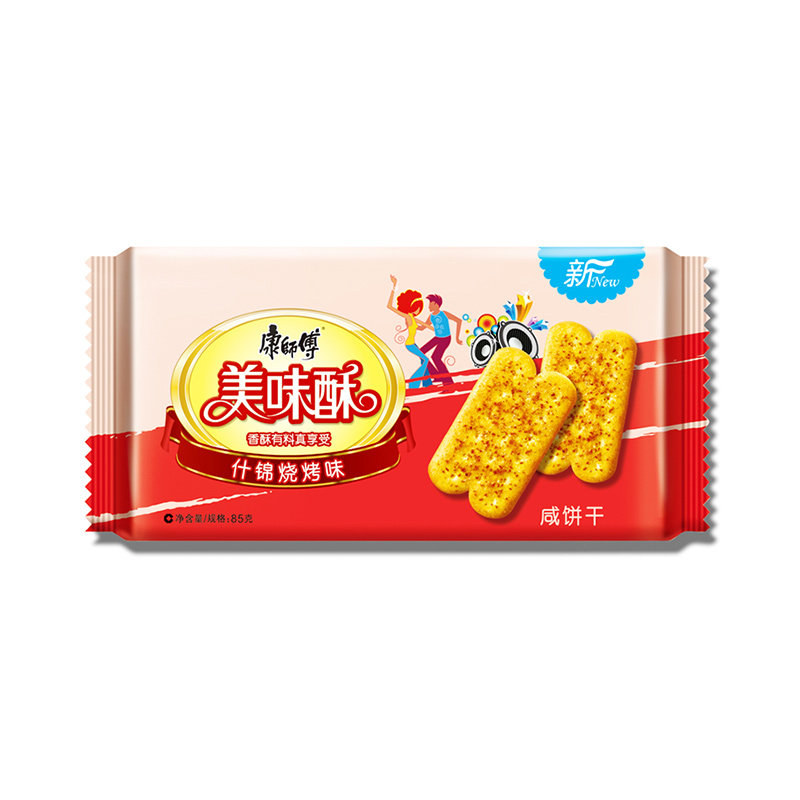 康师傅美味酥咸饼干(什锦烧烤口味)80g/袋