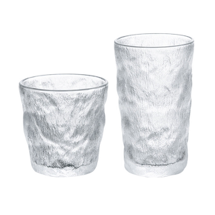 onlycook 创意冰川纹玻璃杯子酒杯 家用水杯冷饮杯啤酒杯茶杯套装