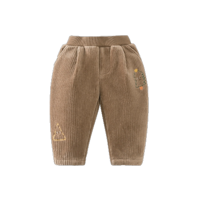 齐齐熊宝宝秋冬加绒休闲裤一体绒