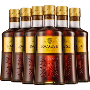 张裕派格尔金马白兰地700ml*6支箱装40度洋酒蒸馏酒整箱礼盒装