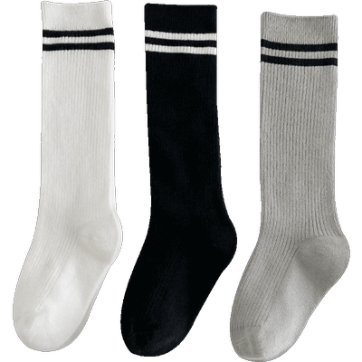 拉夏莉亚儿童中筒袜春秋条纹