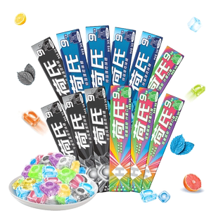 荷氏薄荷糖炫果午夜风暴特强混合口味条装强劲清凉糖果润喉糖