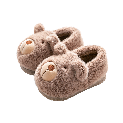 秋冬卡通风包跟保暖儿童棉拖鞋