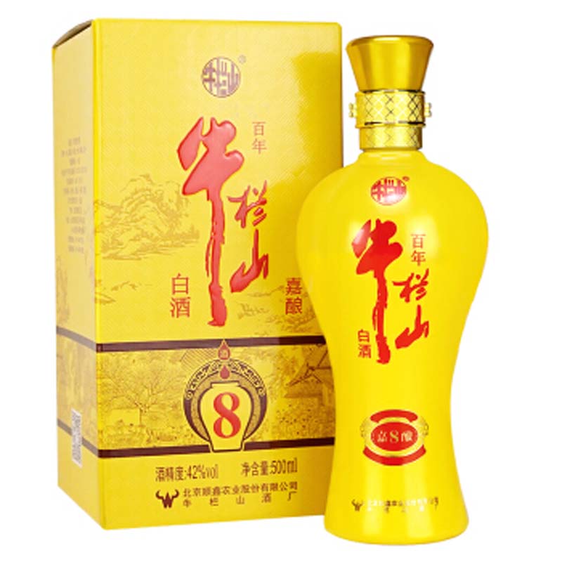 42度牛栏山嘉酿8浓香型白酒500ml