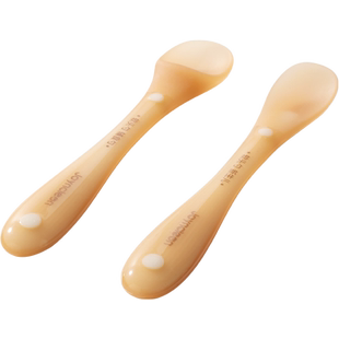 婧麒硅胶勺子新生婴儿辅食勺宝宝吃饭专用米粉小勺子儿童餐具软勺