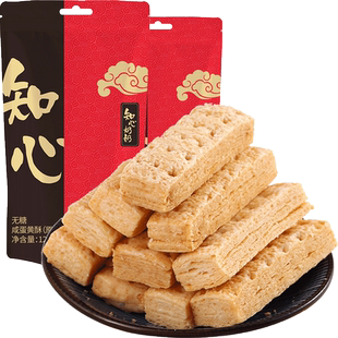 无糖咸蛋黄酥糕点心年货节低糖饼干送老年人孕妇孕期控早餐零食品