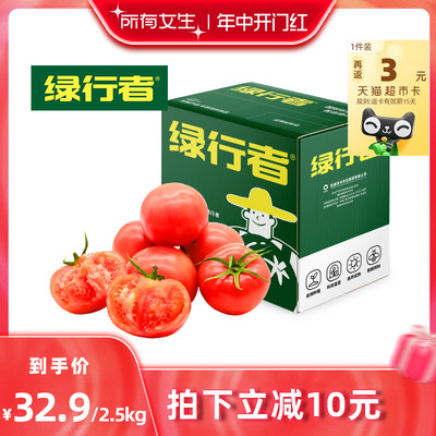 绿行者西红柿蔬菜水果2.5kg×1箱