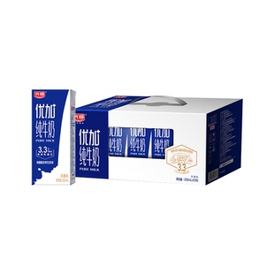 光明优加纯牛奶250ml*12盒学生儿童宝宝营养早餐奶临禁售介意慎拍