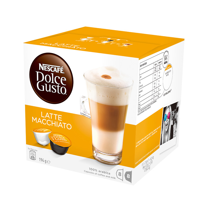 英国进口雀巢胶囊咖啡DolceGusto拿铁玛奇朵16颗装