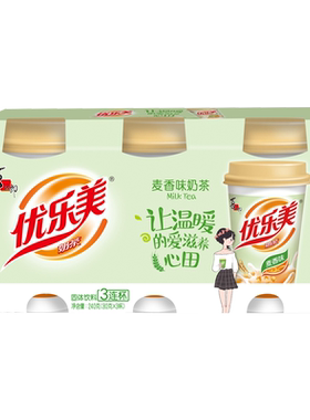 优乐美麦香奶茶Q弹椰果80g*3杯