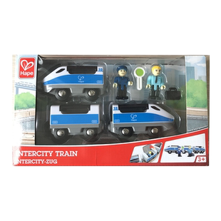 hape智能磁铁城际载客列车非电动儿童玩具宝宝火车模型男女孩礼物