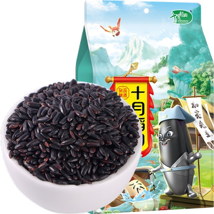 【次日达】十月稻田黑米 五谷杂粮饭 搭配大米小米糙米煮粥黑米糊