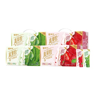 蒙牛真果粒饮品（草莓味250g*12盒*2提+芦荟味250g*12盒*2提）