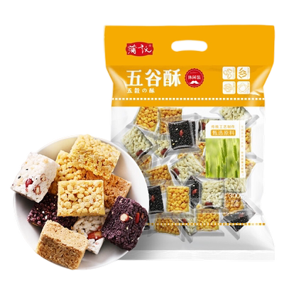 蒲议混合装米花糖蛋苕酥零食300g