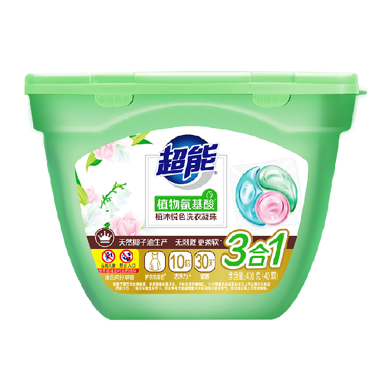 超能三合一凝珠400g×1盒40颗