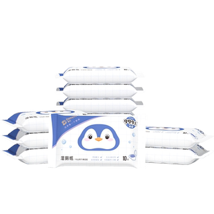 德佑企鹅湿厕纸清洁除菌随身便携式洁厕小包加厚卫生湿巾