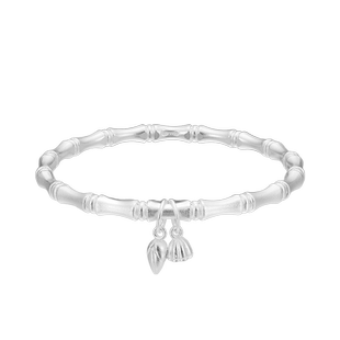 顺钦银楼足银两世欢竹节手镯百搭简约传承经典手环节日礼物