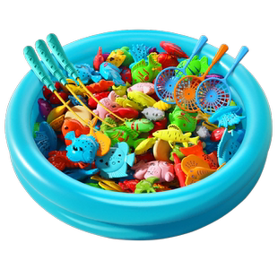 儿童钓鱼玩具宝宝益智早教网兜捞鱼玩具女男孩生日礼物男童3岁6