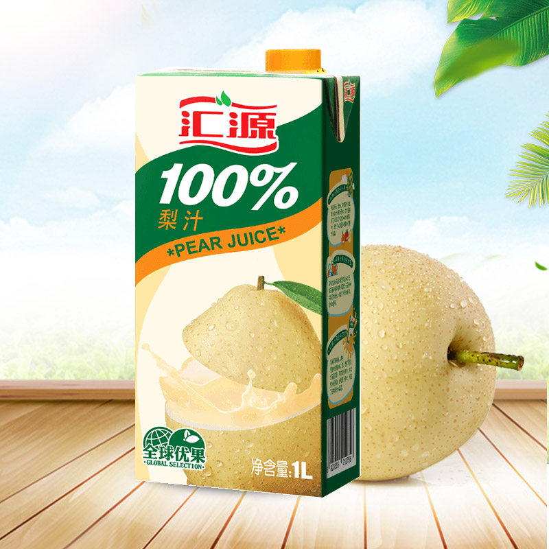 汇源100%梨汁1000ml/盒浓缩果汁饮料果汁鲜果饮品